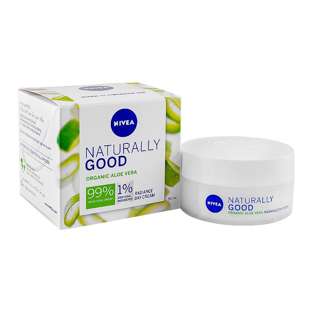 Nivea Naturally Good Organic Aloe Vera Radiance Day Cream, 50ml