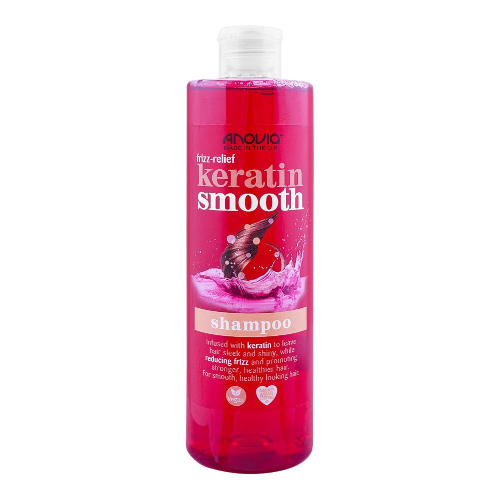 Anovia Frizz-Relief Keratin Smooth Shampoo, For Smooth & Healthy-Looking Hair, 415ml