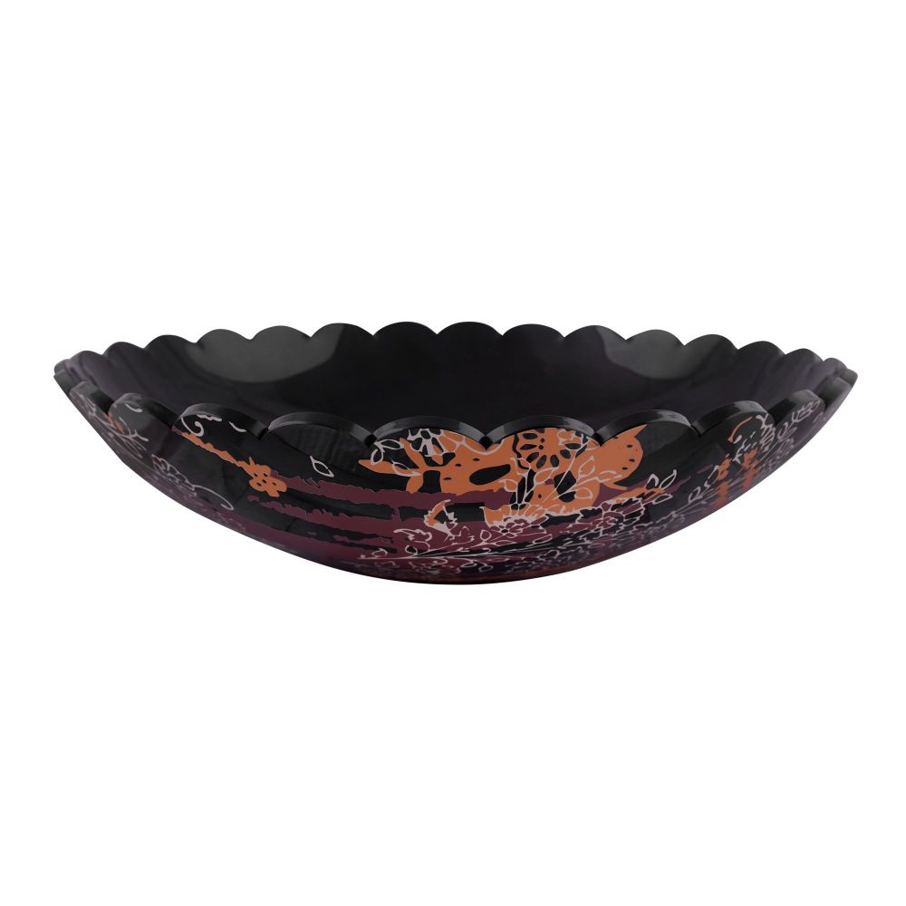 Urban Trends Crystal Majestic Bowl, Black, MB-04