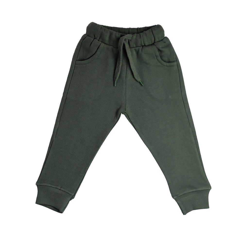 The Nest Lets Draw Big Terry Trouser, Dark Green, 8935