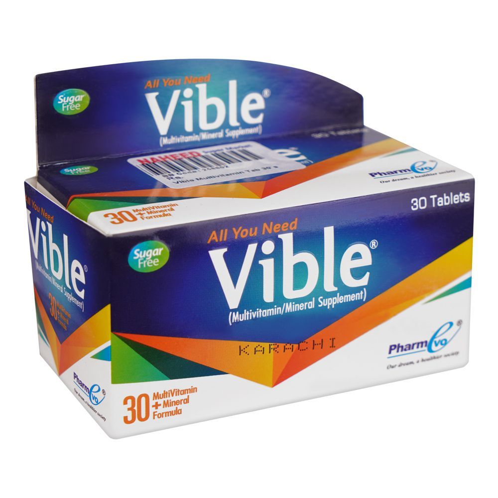 Vible Multivitamins Tablets, 30-Pack