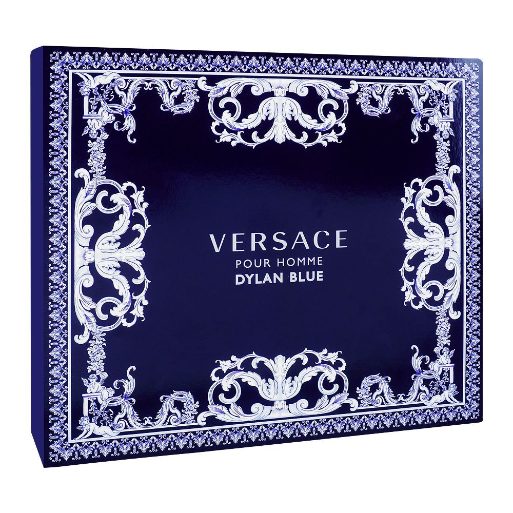 Versace Dylan Blue Pour Homme Set EDT 100ml + EDT 10ml + Shower Gel, For Men, 150ml