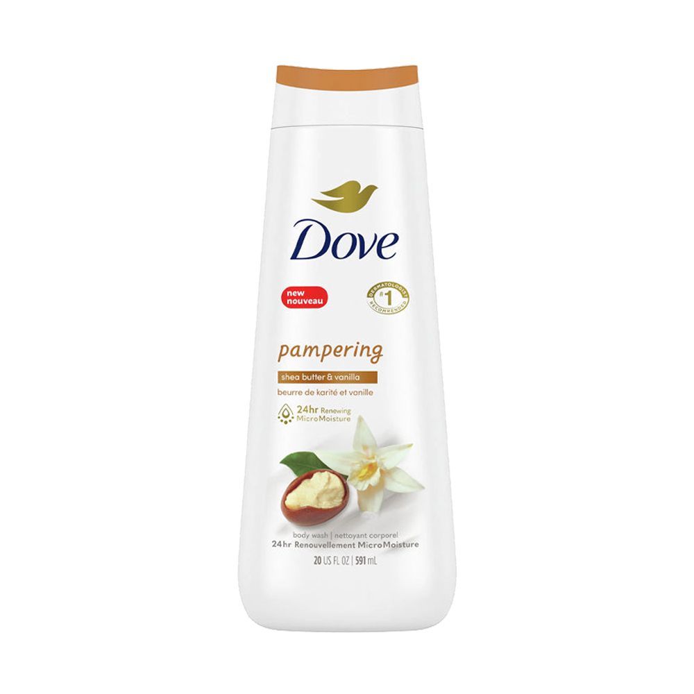 Dove Pampering Shea Butter & Vanilla 24Hr Renewing Micro Moisture Body Wash, 591ml