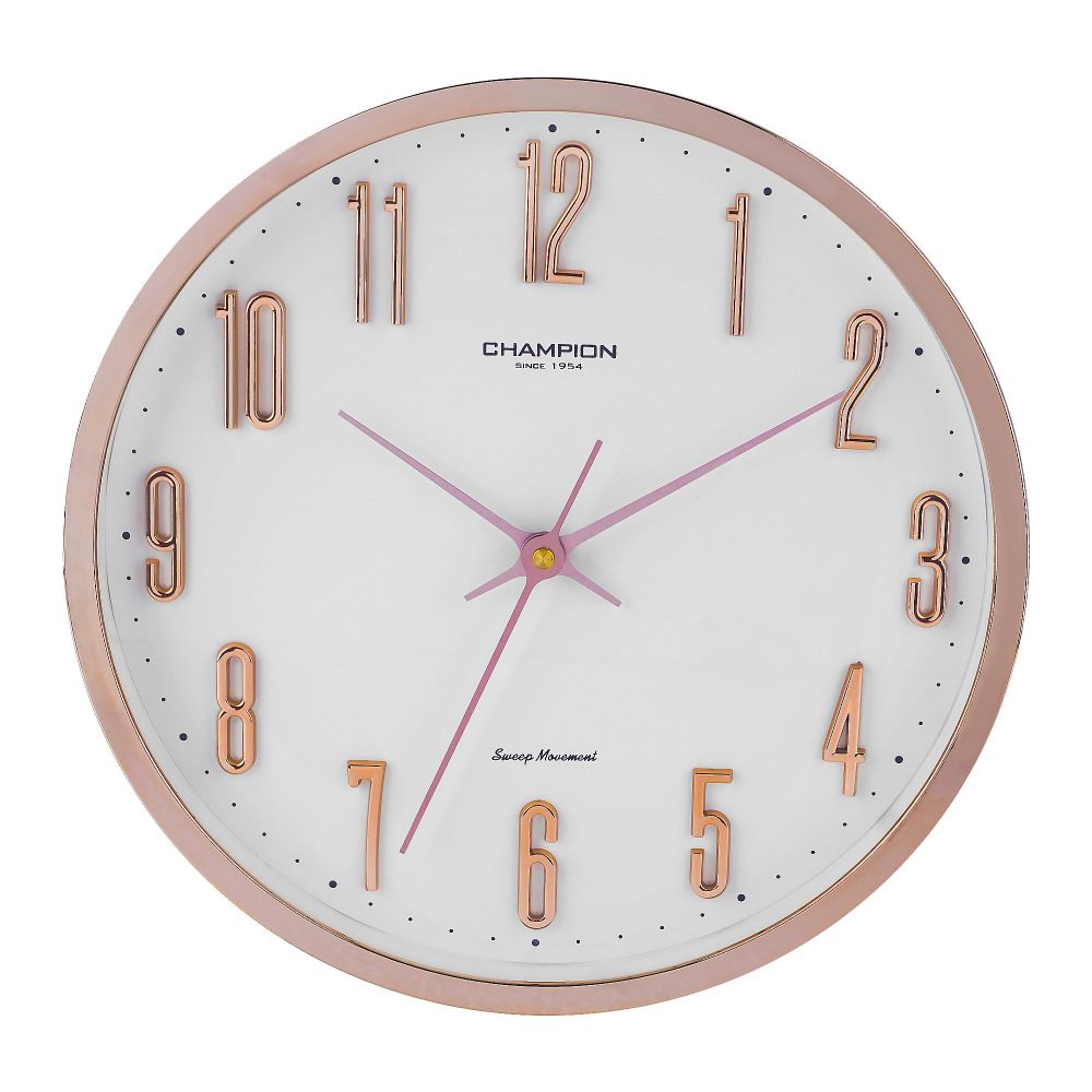 Champion Wall Clock, Rose Pink, CCB-575-D-B