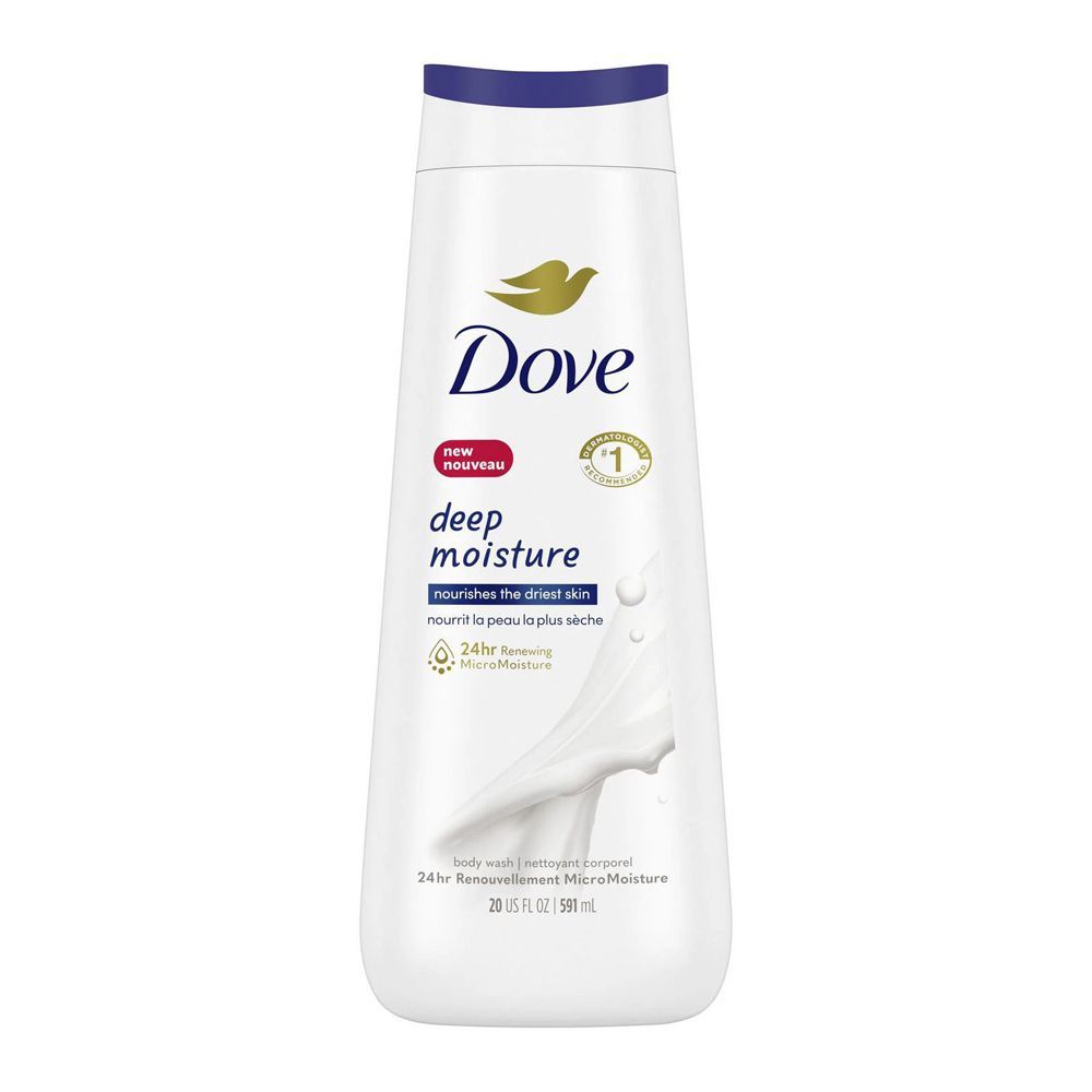 Dove Deep Moisture Nourishes The Daries Skin 24HR Micro Moisture Body Wash, 591ml