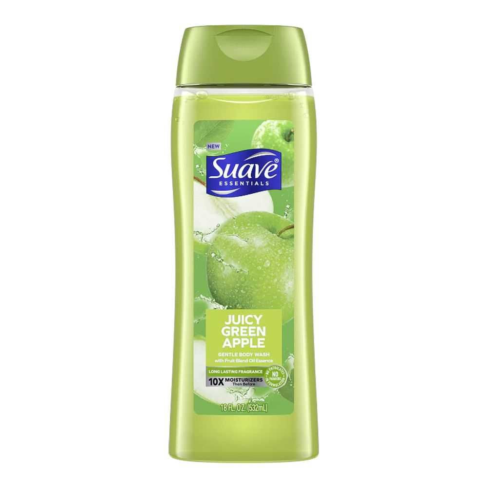 Suave Essentials Juicy Green Apple Gentle Body Wash, 532ml