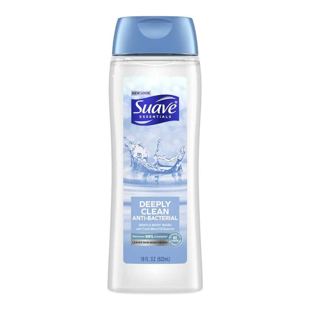 Suave Essentials Deep Clean Anti-Bacterial Gentle Body Wash, 532ml