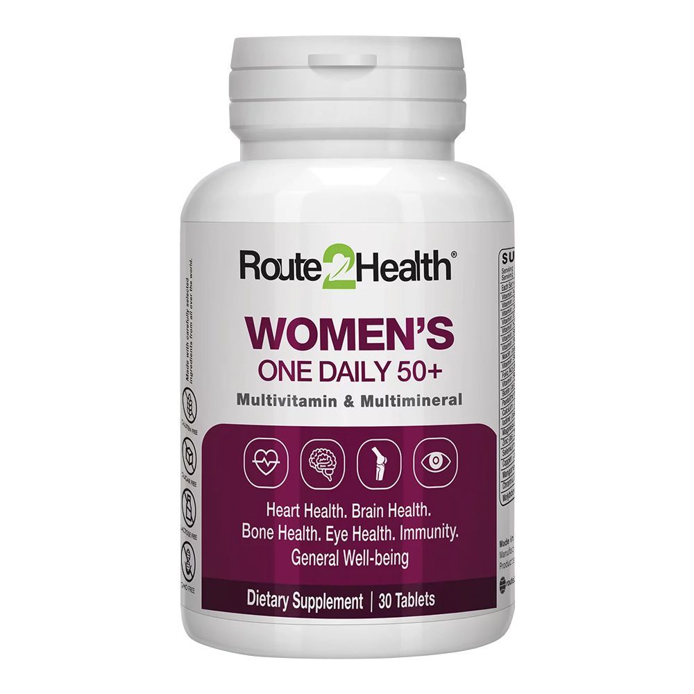 Route 2 Health Women's One Daily 50+ Multivitamin Tablet, 30-Pack