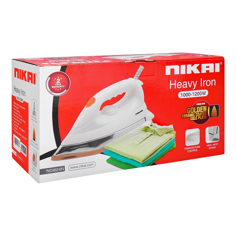 Nikai Dry Iron, 1000-1200W, NDI-624N