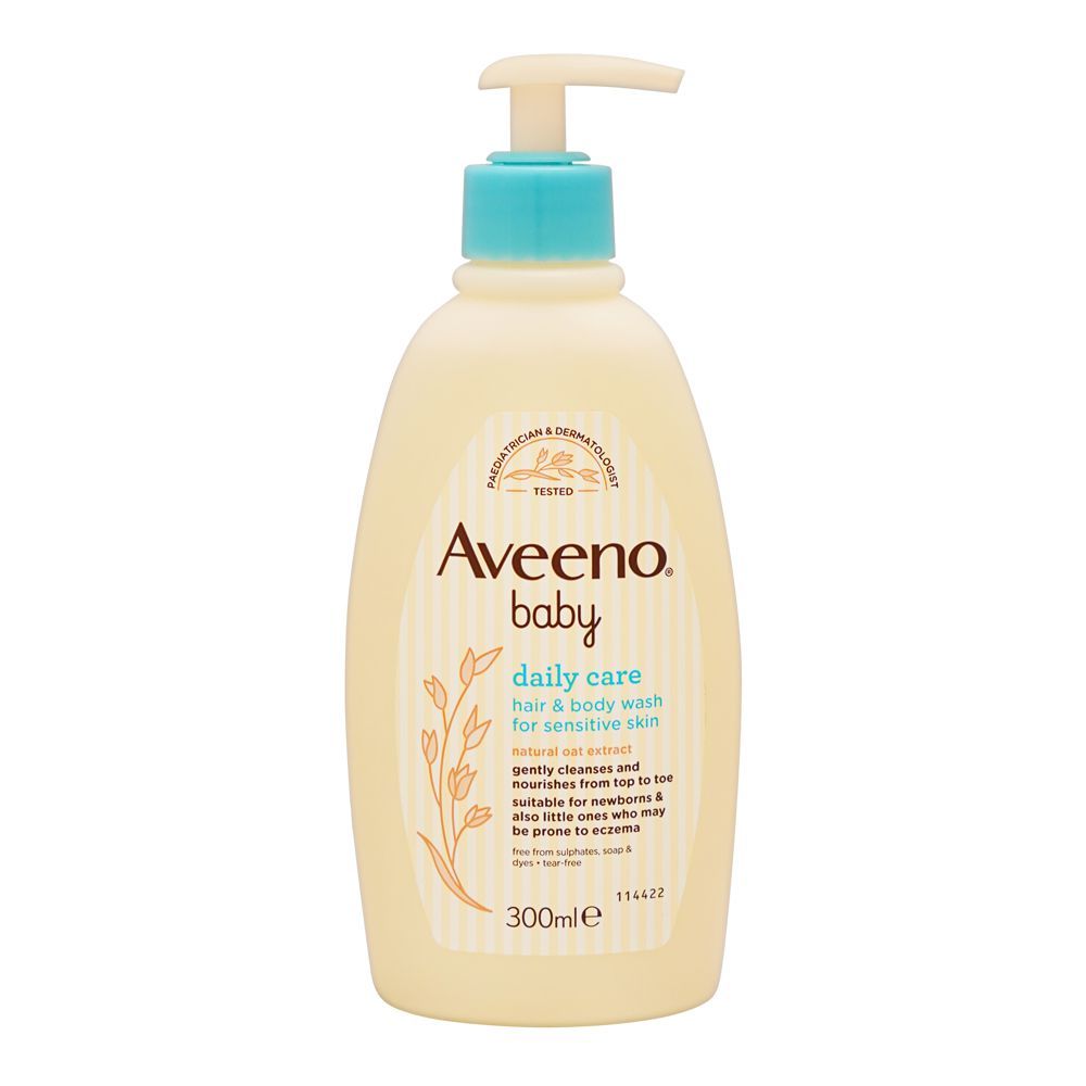 Aveeno Baby Daily Care Hair & Body Wash, For Sensitive Skin, 300ml