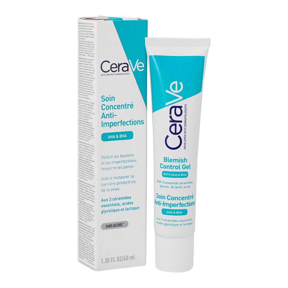 CeraVe Blemish Control Gel With AHA & BHA, 40ml