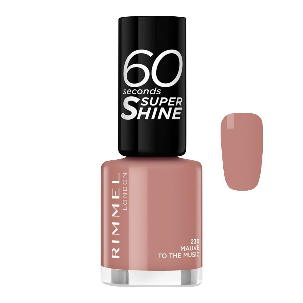 Rimmel 60-Second Nail Polish, 230 Mauve To The Music