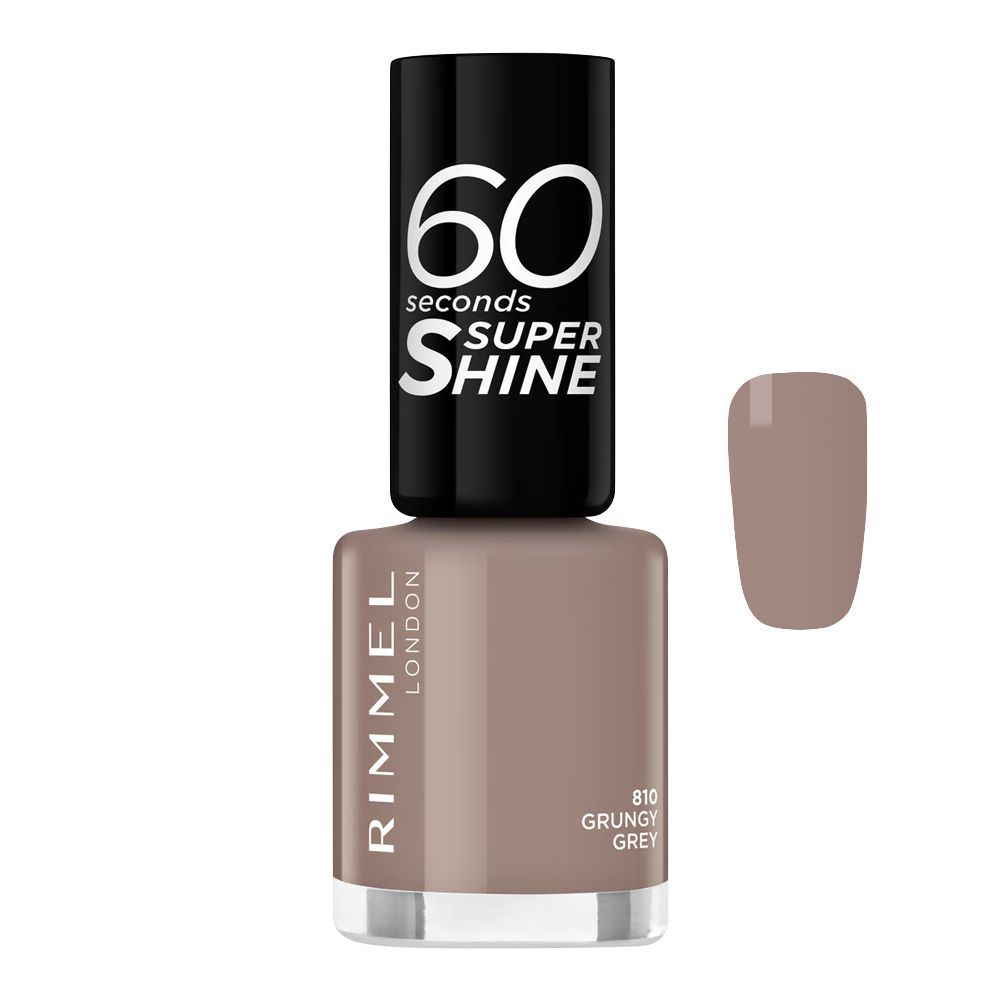 Rimmel 60 Second Nail Polish, 810 Grungy Grey