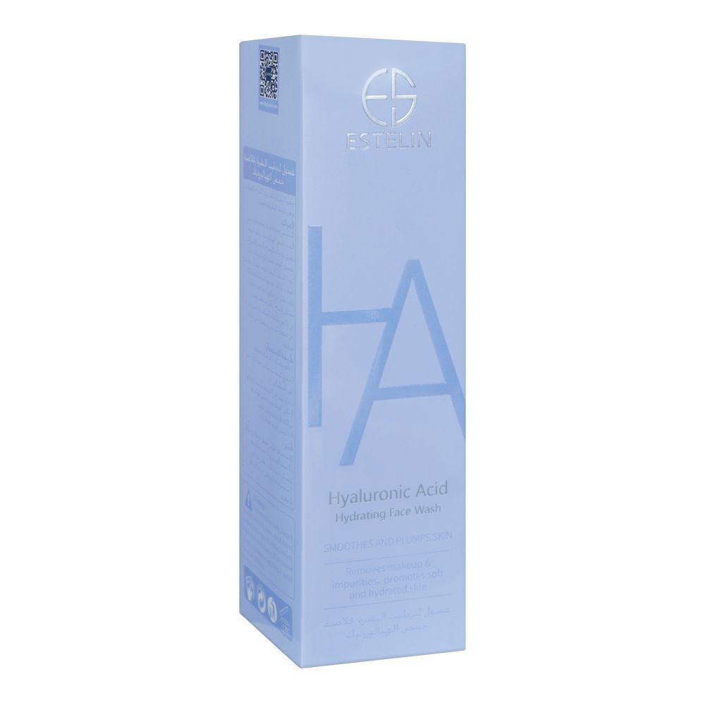 Estelin Hyaluronic Acid Hydrating Face Wash, Smoothes & Plumps Skin, 100g