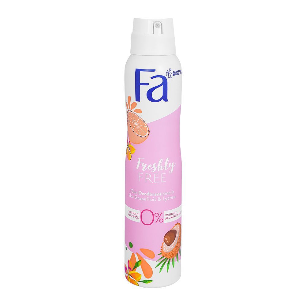 Fa Freshly Free Grapefruit & Lychee Body Spray, For Women, 200ml