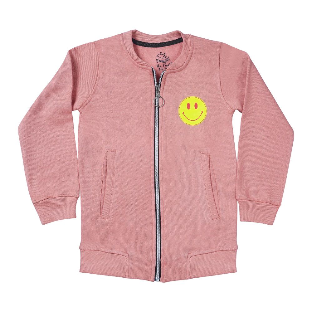 The Nest Winter Generic Girls Jacket, Peach Smiley,12852