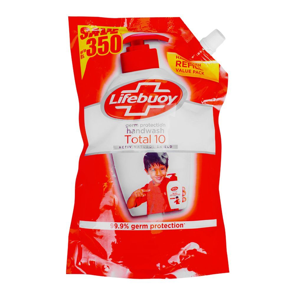 Lifebuoy Total 10 Hand Wash, Pouch 900ml, Refill Save Up To Rs.350/-