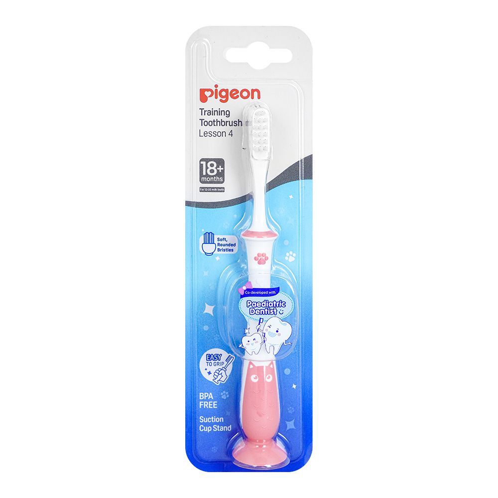 Pigeon Training Toothbrush Lesson 4, For 18+ Months, Pink, K-79782