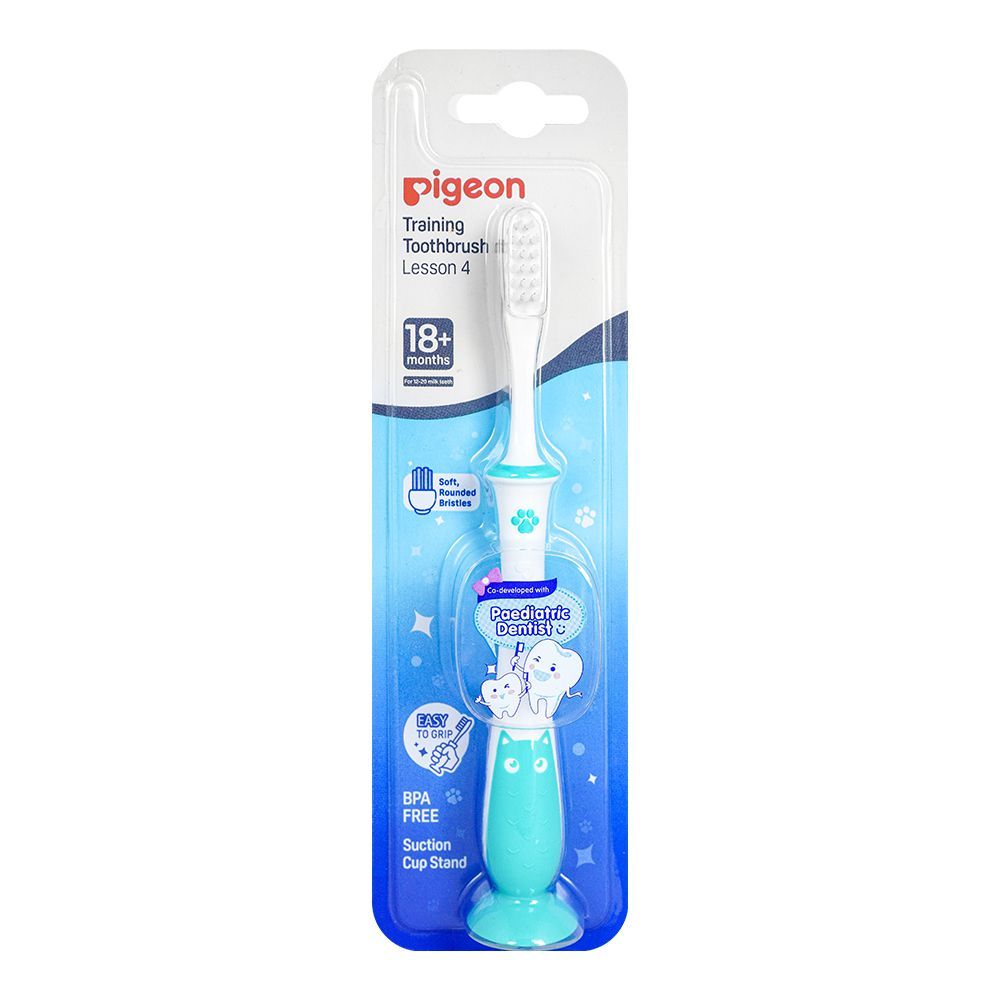 Pigeon Training Tooth Brush Lesson 4, For 18+ Months, Mint, K-79783