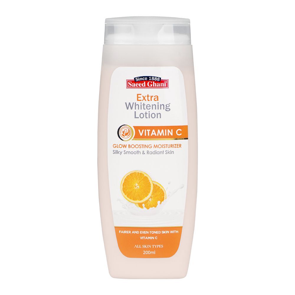 Saeed Ghani Vitamin C Extra Whitening Lotion, For All Skin Types, 200ml