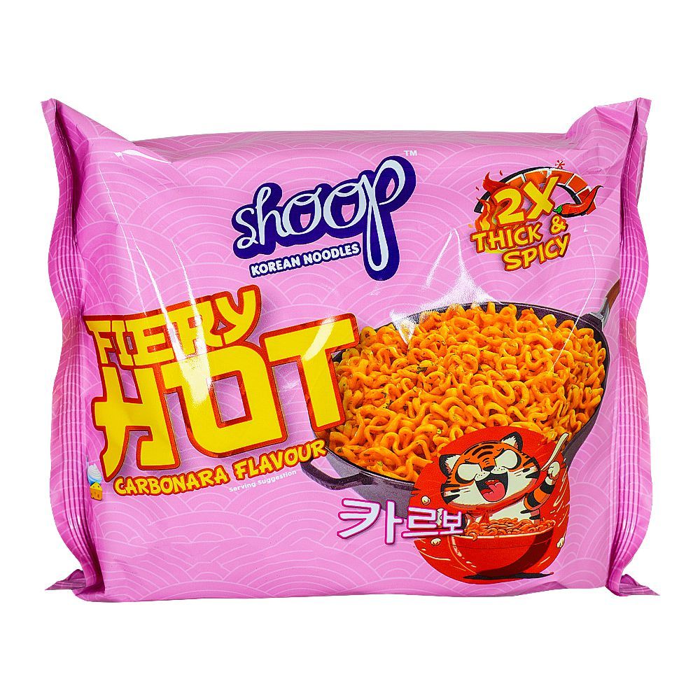 Shan Shoop Korean Noodles Fiery Hot Carbonara, 140g