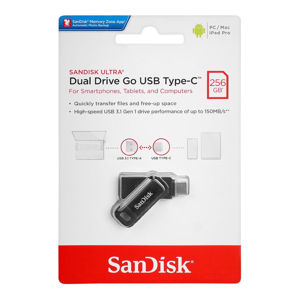 Buy Sandisk Ultra Dual Drive Go Usb Type C 256gb Sdddc3 256g G46 Online At Best Price In