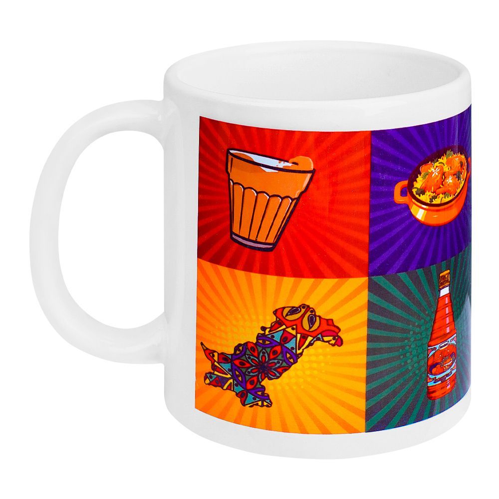 Star Shine Truck Art Digital Printed Mug, Pakistan/Roohafza/Biryani/Chai