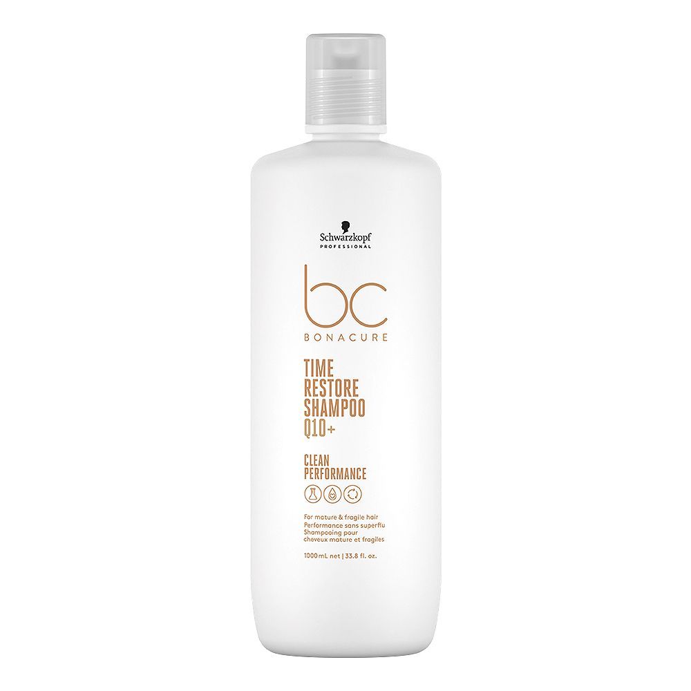 Schwarzkopf BC Bonacure Time Restore Q10+ Mature & Fragile Hair Shampoo, For Mature & Fragile Hair, 1000ml
