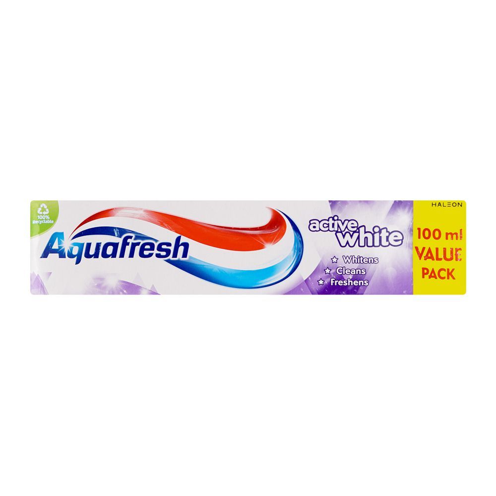 Aquafresh Active White Toothpaste Value Pack, 100ml