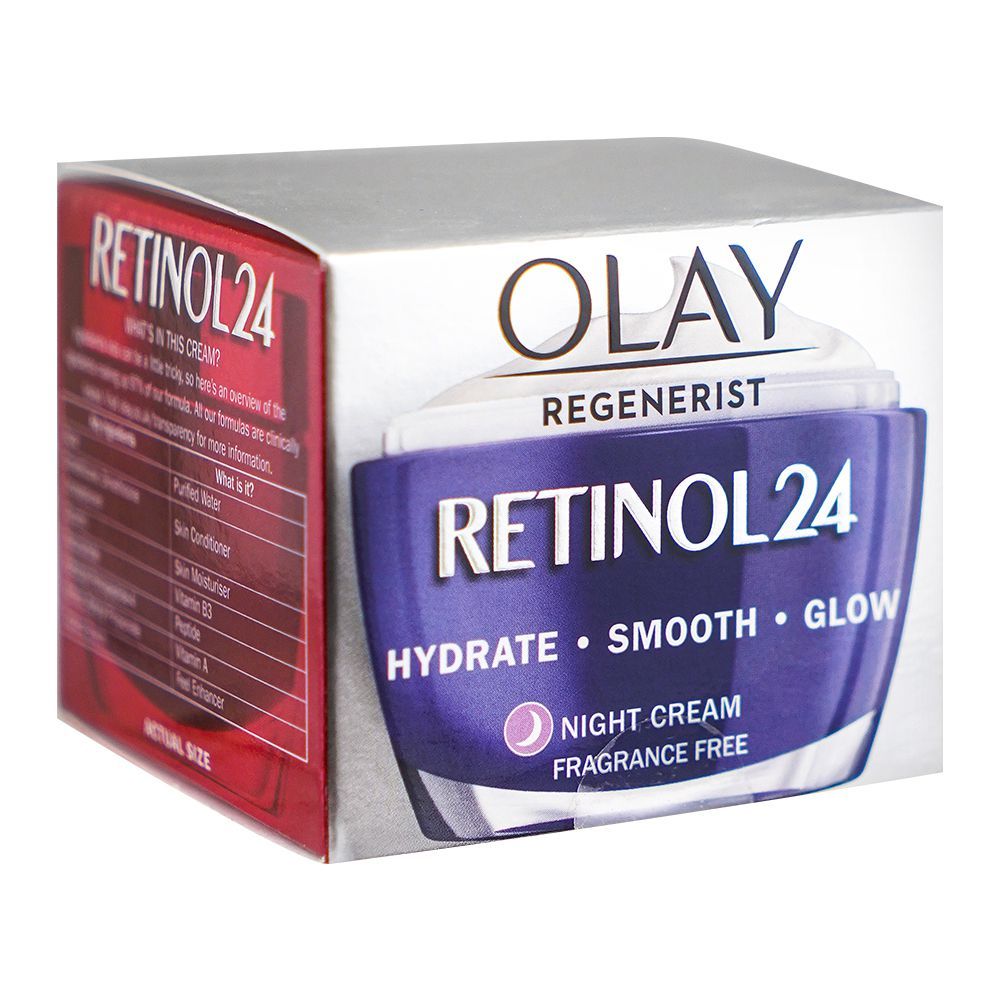 Olay Regenerist Retinol 24 Night Cream, Fragrance-Free, 50ml