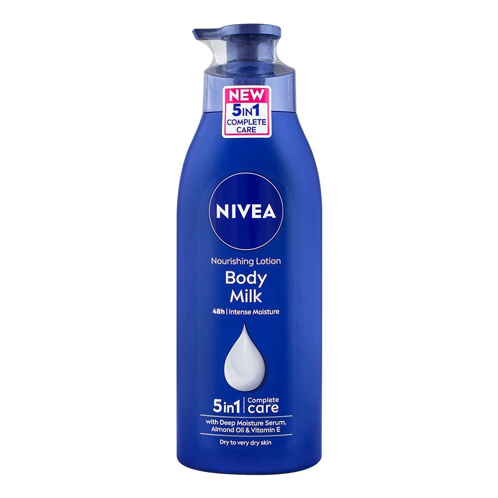Nivea 48H Intense Moisture 5-In-1 Complete Care Body Milk, Dry To Very Dry Skin, 400ml