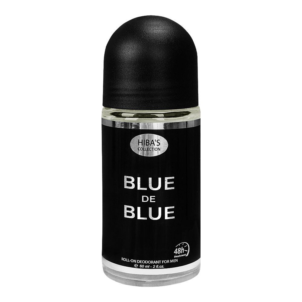 Hiba's Collection Blue De Blue Deodorant Roll On, For Men, 60ml