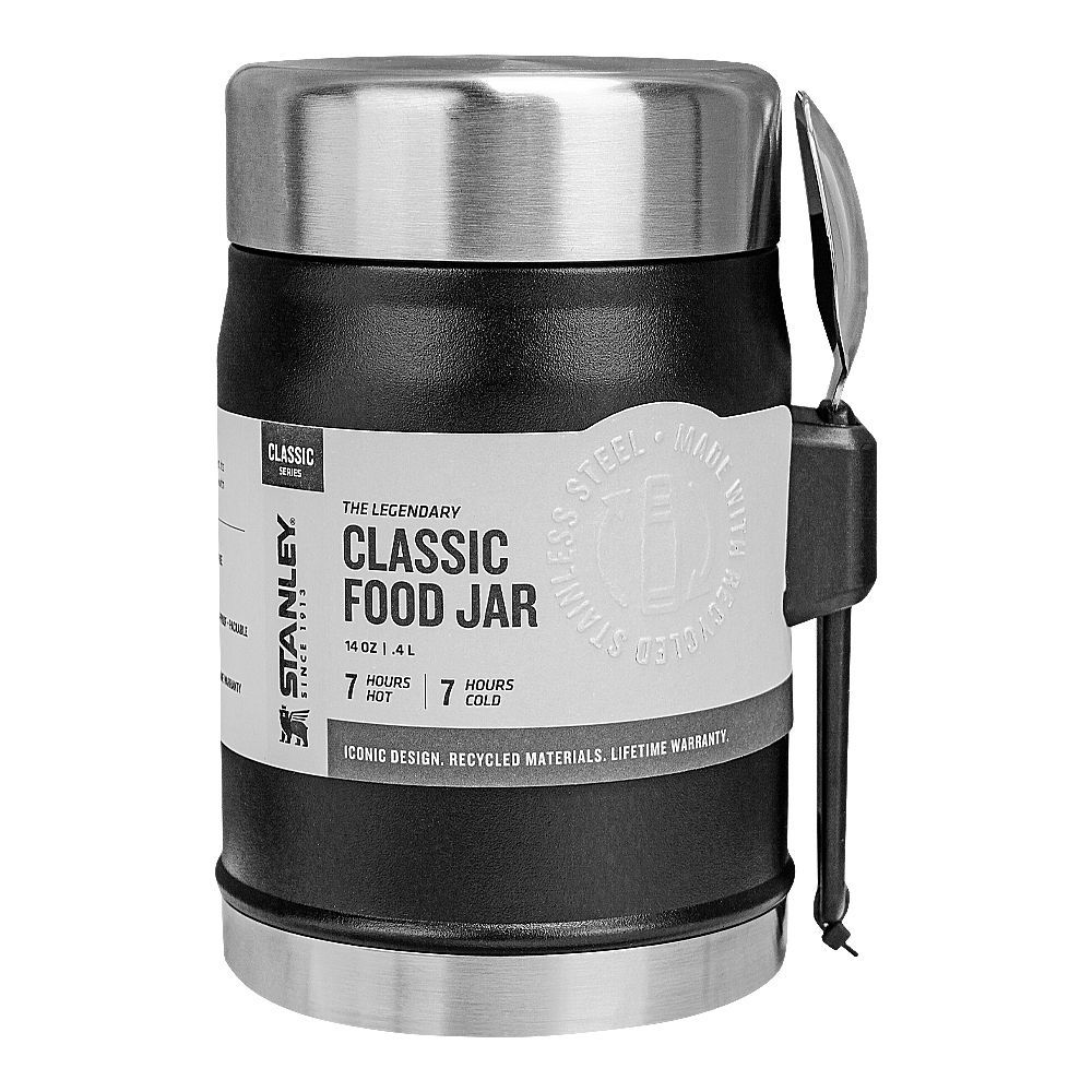 Stanley Classic Series The Legendary Food Jar, 0.4 Liter, Matte Black Pebbles, 10-09382-005