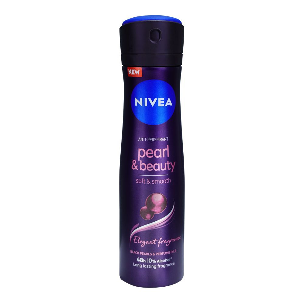 Nivea 48H Pearl & Beauty Soft & Smooth Anti-Perspirant Body Spray, For Men, 150ml