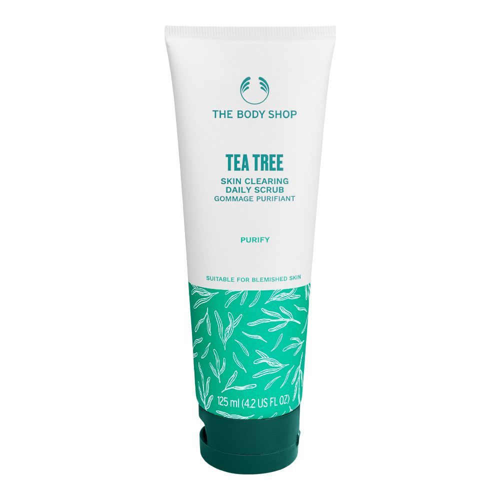 The Body Shop Tea Tree Purify Skin Clearing Daily Scrub, Suitable For Blemished Skin, 125ml