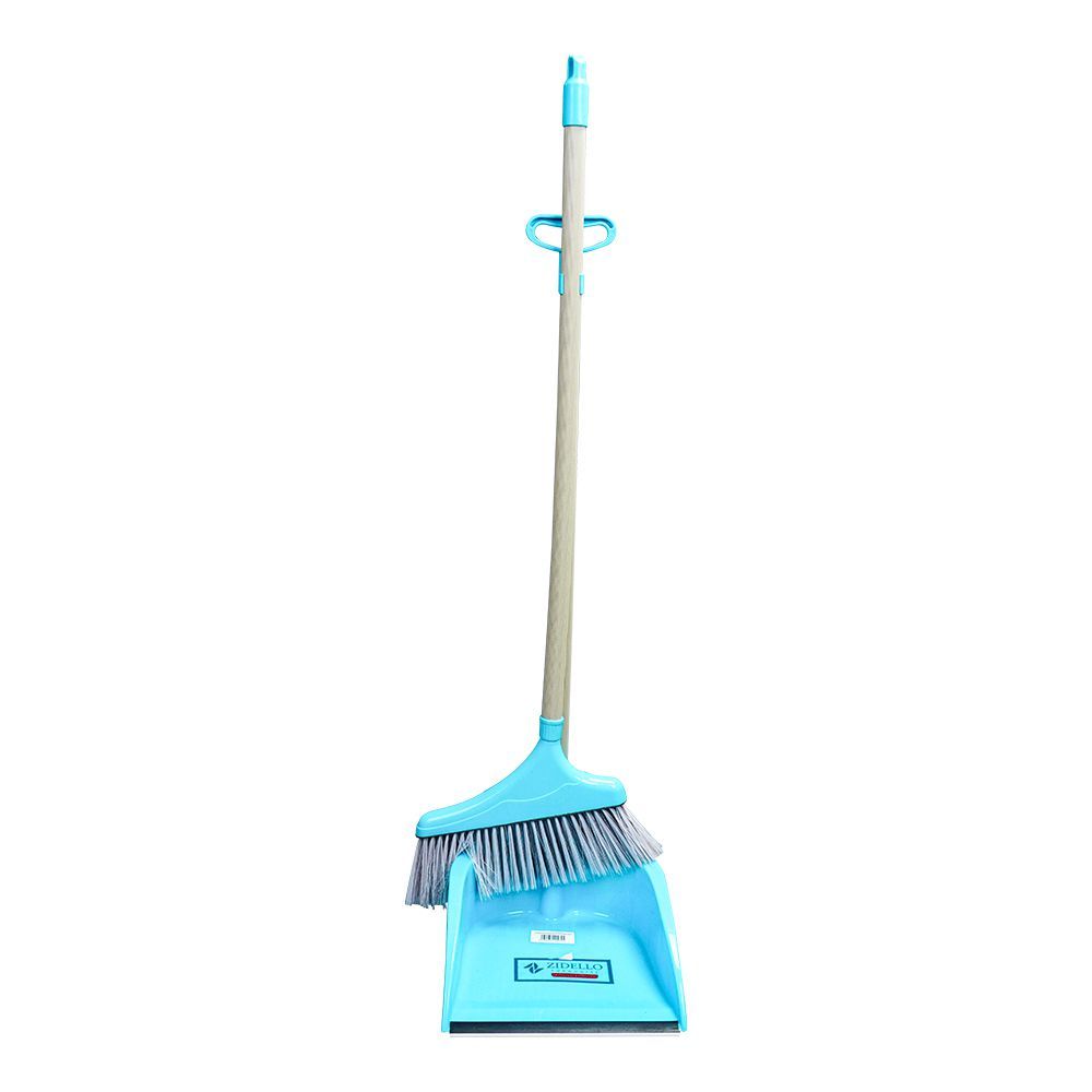 Zidello Broom & Dust Pan Set, Green