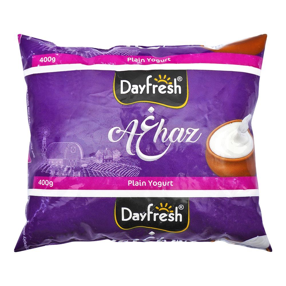 Day Fresh Aghaz Plain Yogurt, 400g Pouch