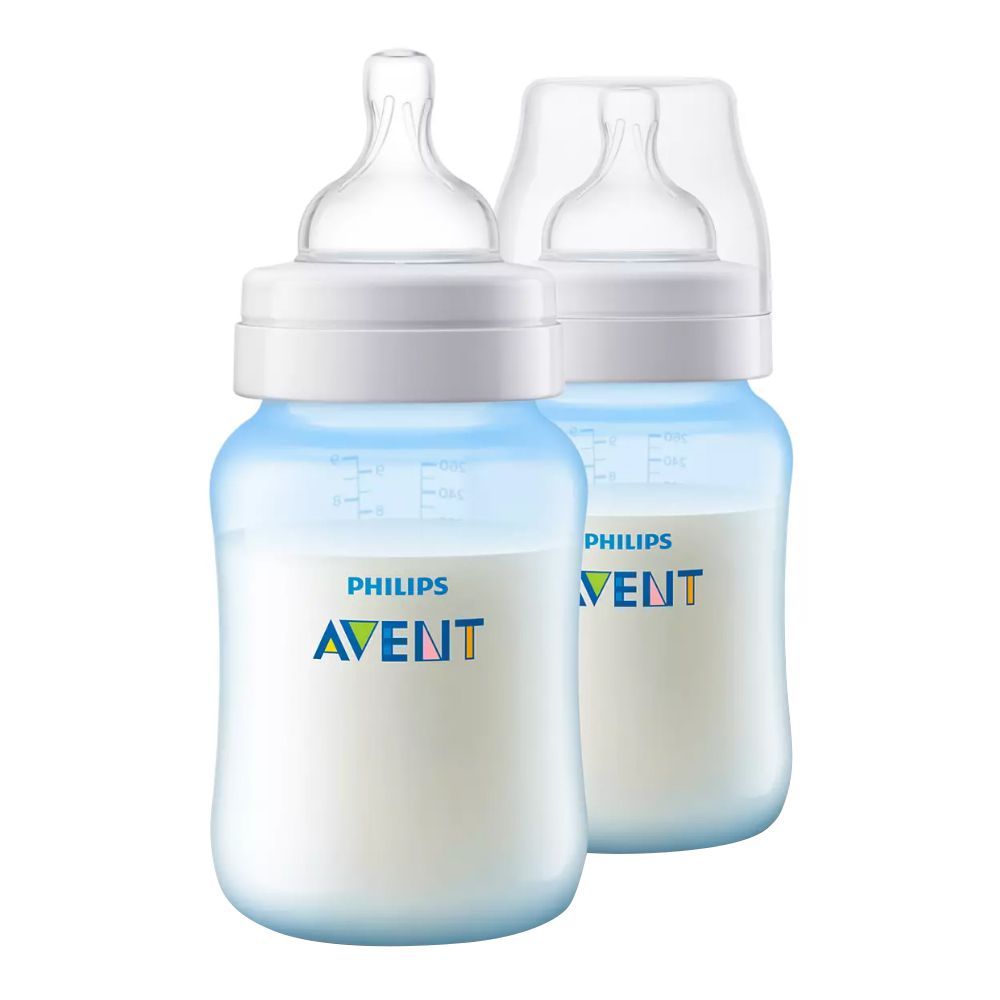 Avent Anti-Colic Wide Neck Feeding Bottle, 2-Pack, 260ml, SCF815/62
