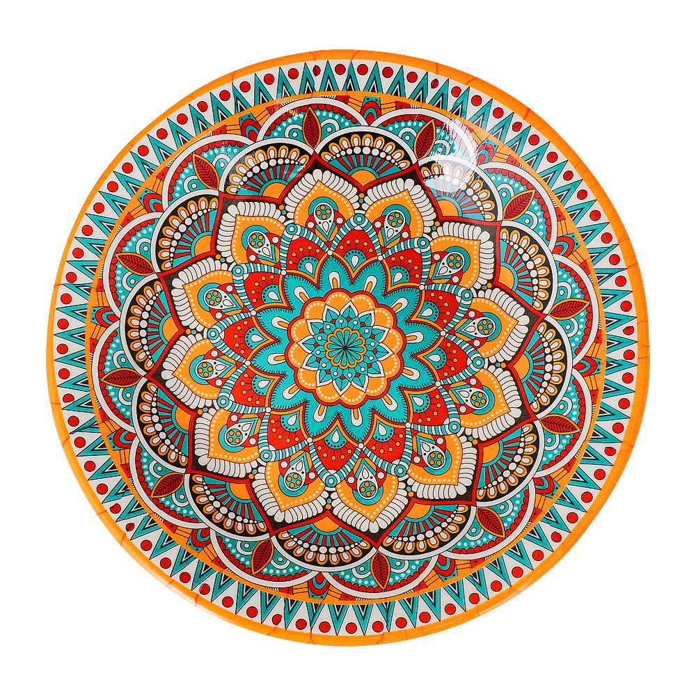 Buy Sky Melamine Deep Plate, Ajrak Print, 8 Inches, Cultural Design ...