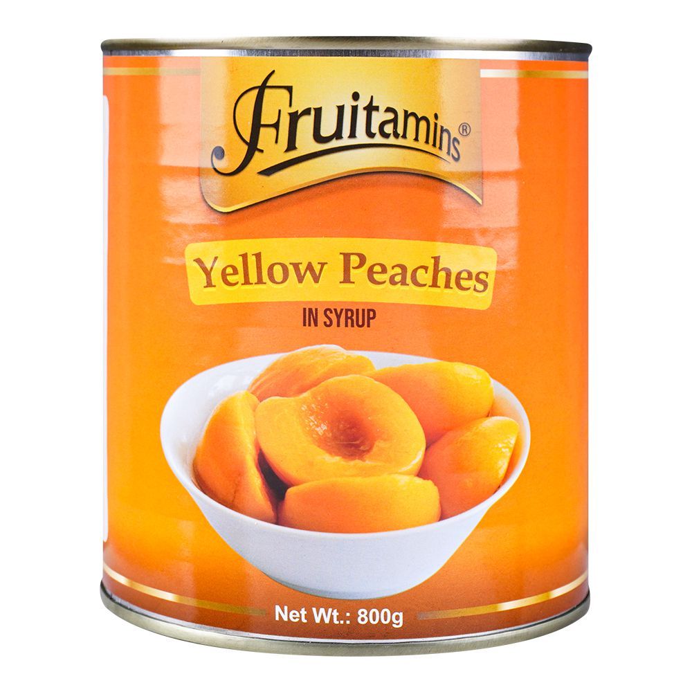 Fruitamins Yellow Peaches In Syrup, 800g