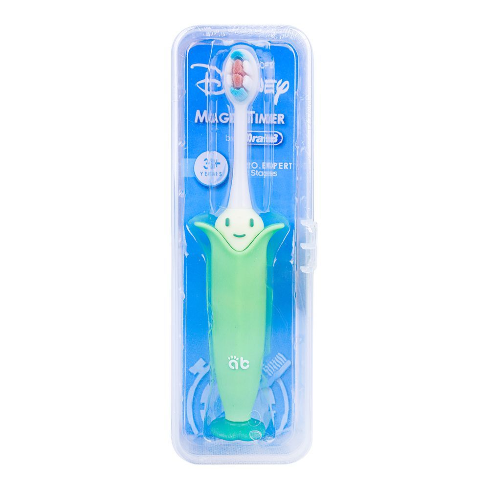 Oral-B Disney Magic Timer Soft Toothbrush For Kids 3+ Years, Green, 1-Pack