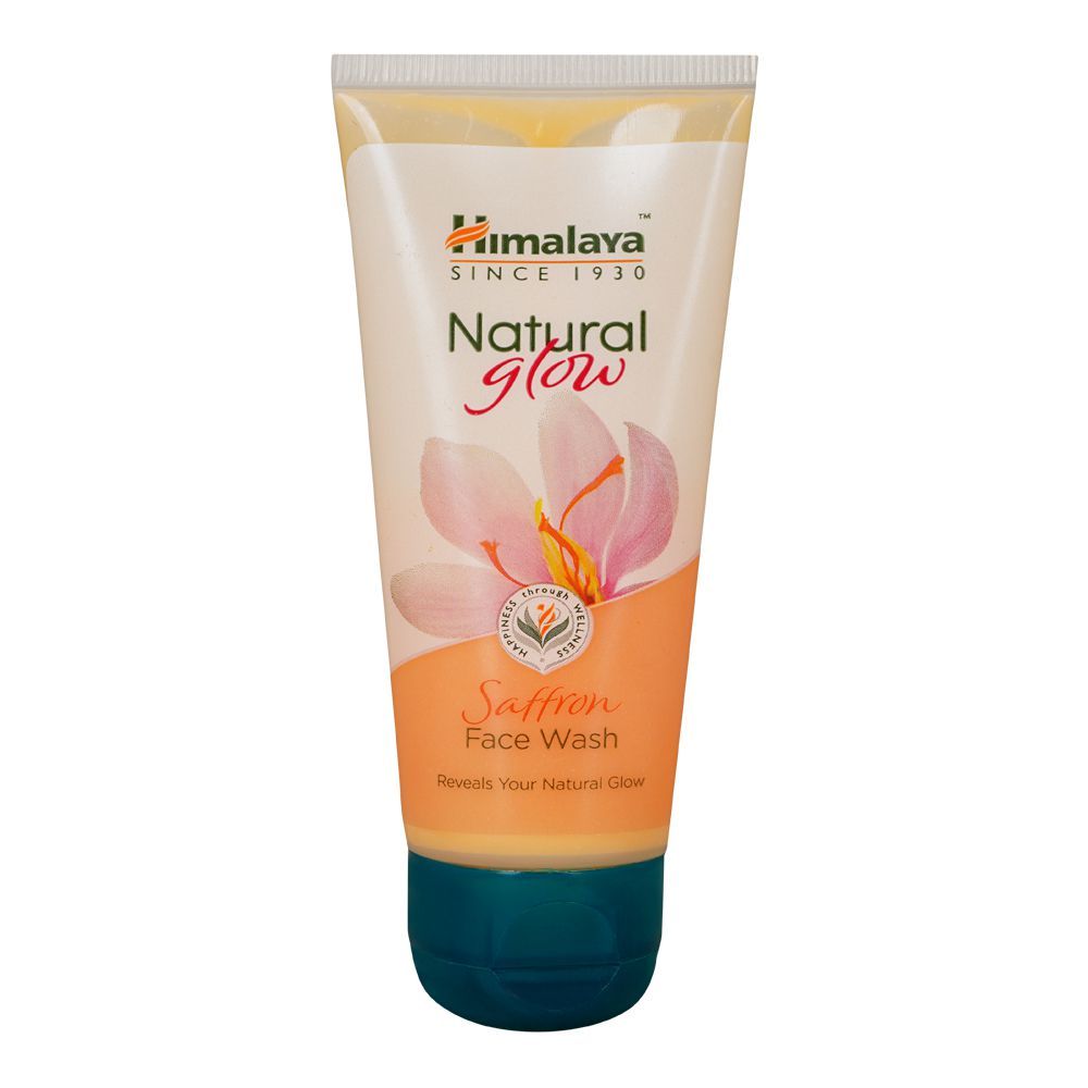 Himalaya Natural Glow Saffron Face Wash, For All Skin Types, Reveals Your Natural Glow, Removes Dirt & Nourishes Skin, 50ML