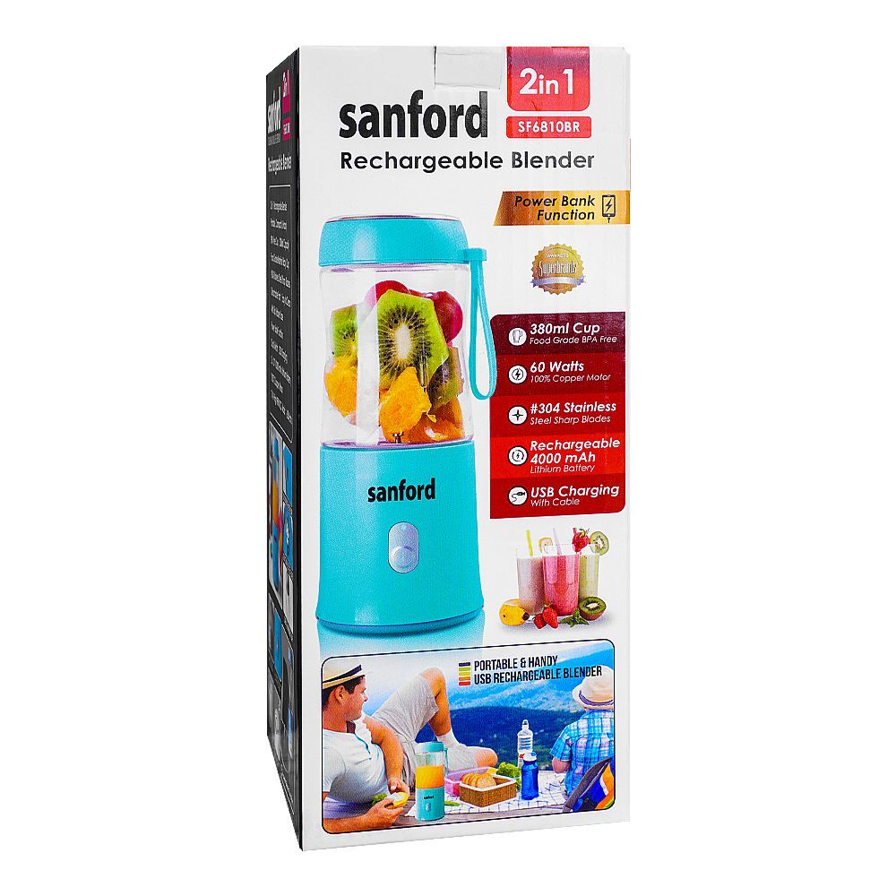 Sanford Rechargeable Blender 2 In 1, SF-6810BR