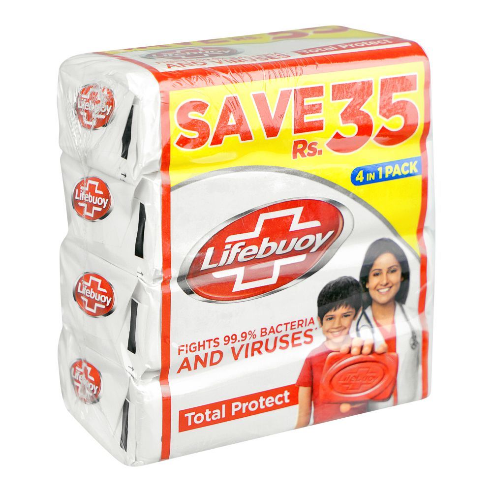 Lifebuoy Total Protect Red Soap, 4in1 Pack