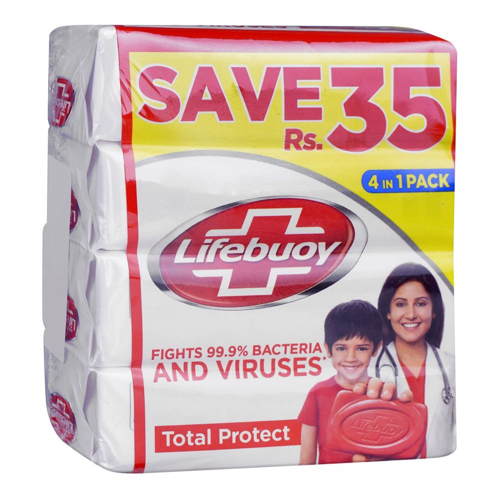 Lifebuoy Total Protect Red Soap, 4in1 Pack