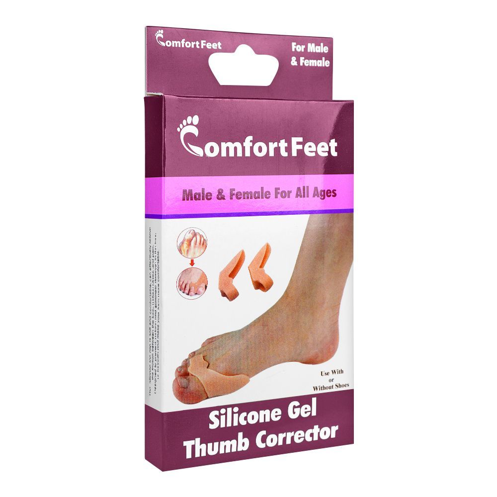 Comfort Feet Silicone Gel Thumb Corrector & Toe Straightener, For Bunion Relief