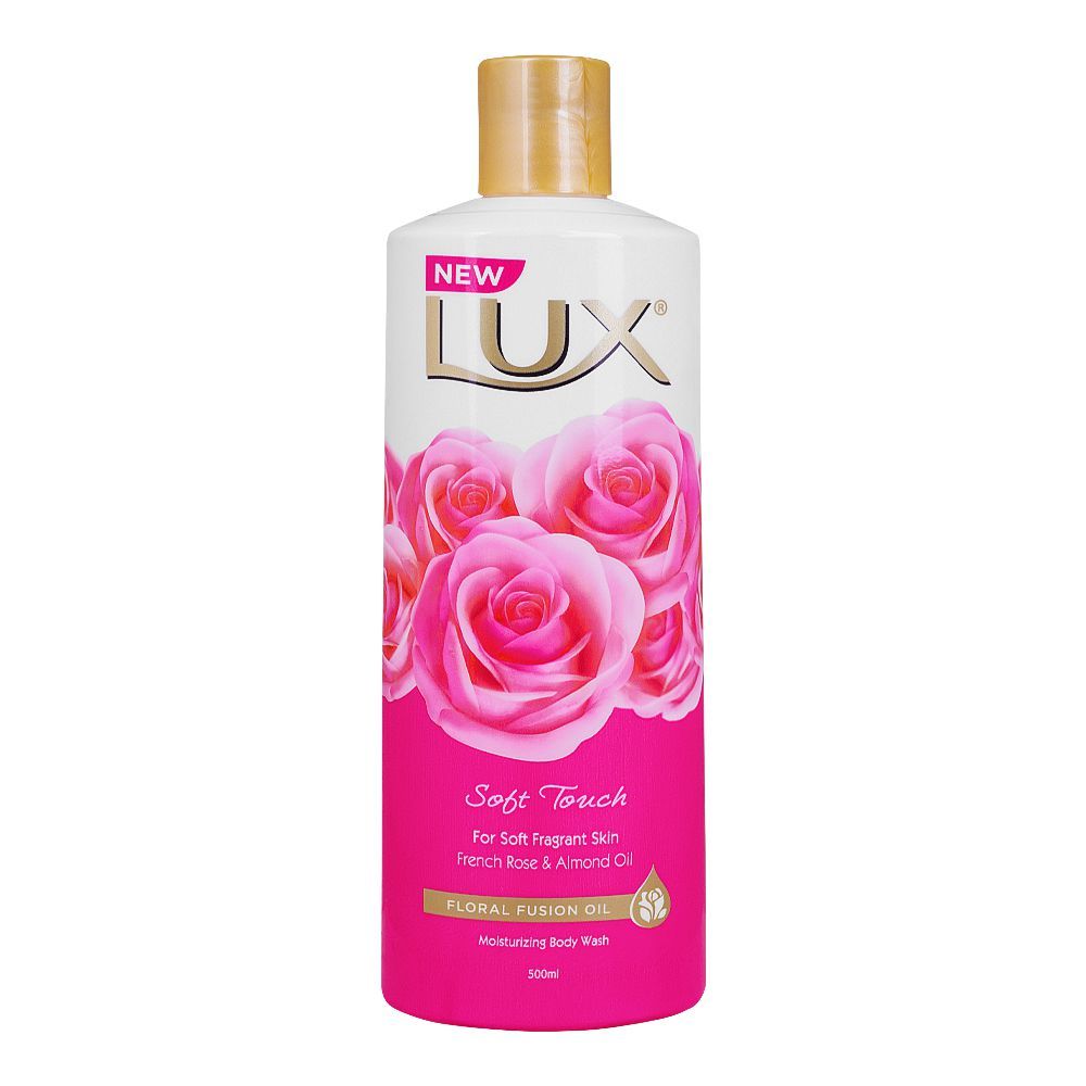 Lux Soft Touch Moisturizing Body Wash With French Rose & Almond Oil, 500ml