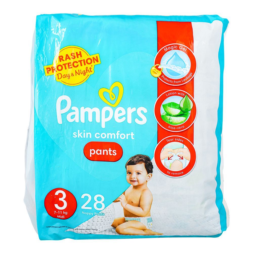 Pampers Skin Comfort Pants, No.3, Medium, 7-11 Kg, 28-Pack