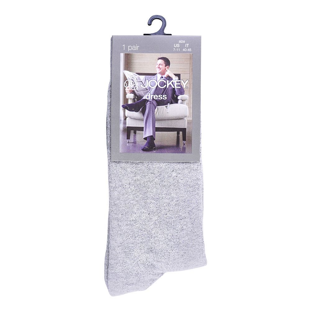 Jockey Crew Socks Dress Plain, For Men, Grey, MAKSKPNDKNNN-973