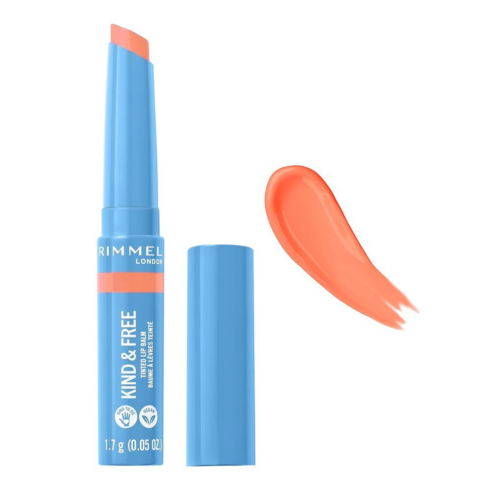 Rimmel London Kind & Free Tinted Lip Balm, Hydrating, Lightweight, 003 Tropical Spark, 1.7g